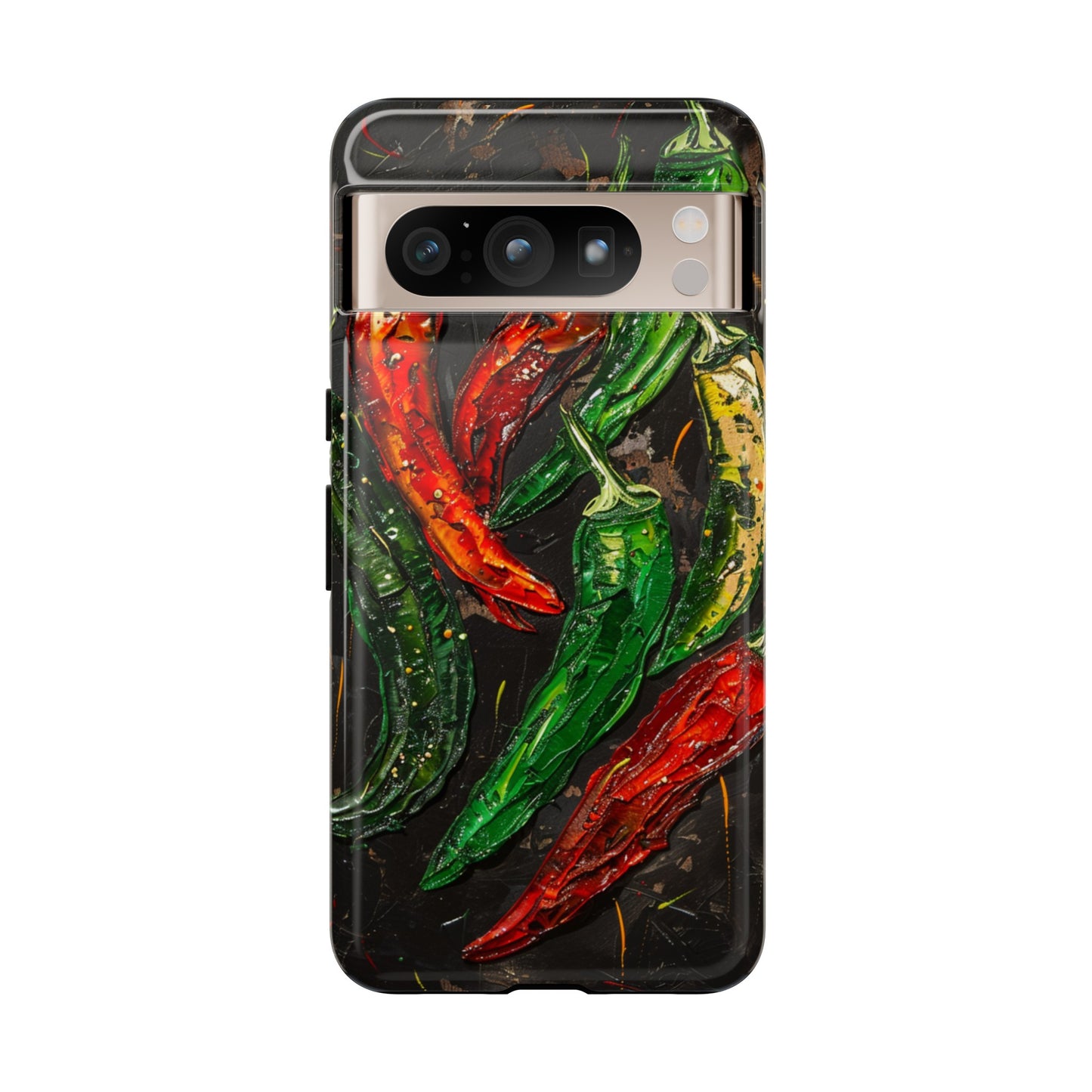 Green and Red Chili Peppers Phone Case