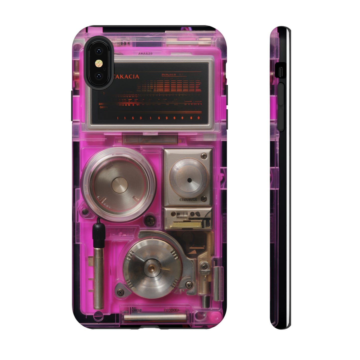 Cyberpunk Techno Gadget Walkman: Retro-Futuristic Premium Tough Phone Case | Iconic Style for iPhone, Samsung Galaxy, and Google Pixel