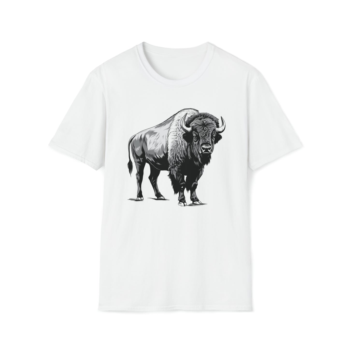 Western Bison Shirt - Bison T Shirt - Buffalo Shirt - Wyoming Shirt - Bison, 100% Cotton - Casual Comfort - Unique Wildlife Design