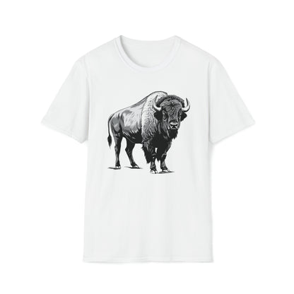 Western Bison Shirt - Bison T Shirt - Buffalo Shirt - Wyoming Shirt - Bison, 100% Cotton - Casual Comfort - Unique Wildlife Design