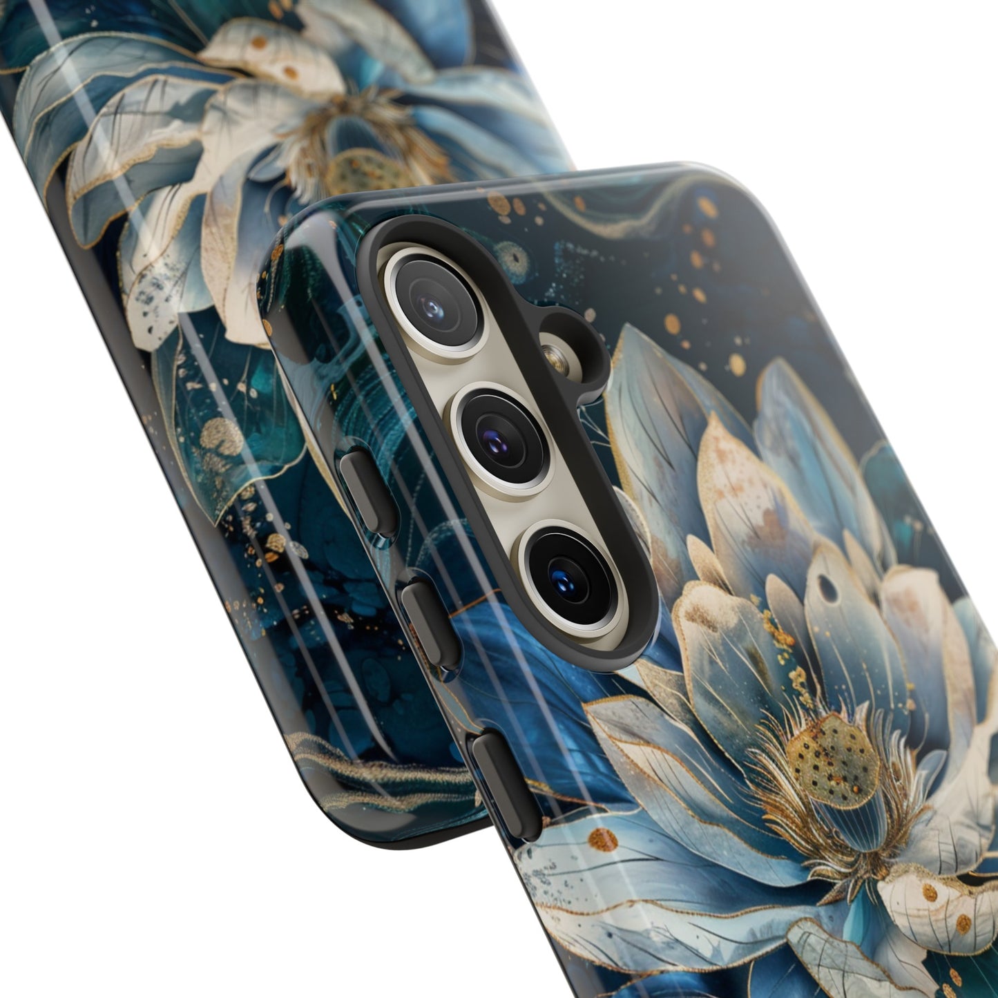 Zen Stained Glass Lotus Floral Design Phone Case