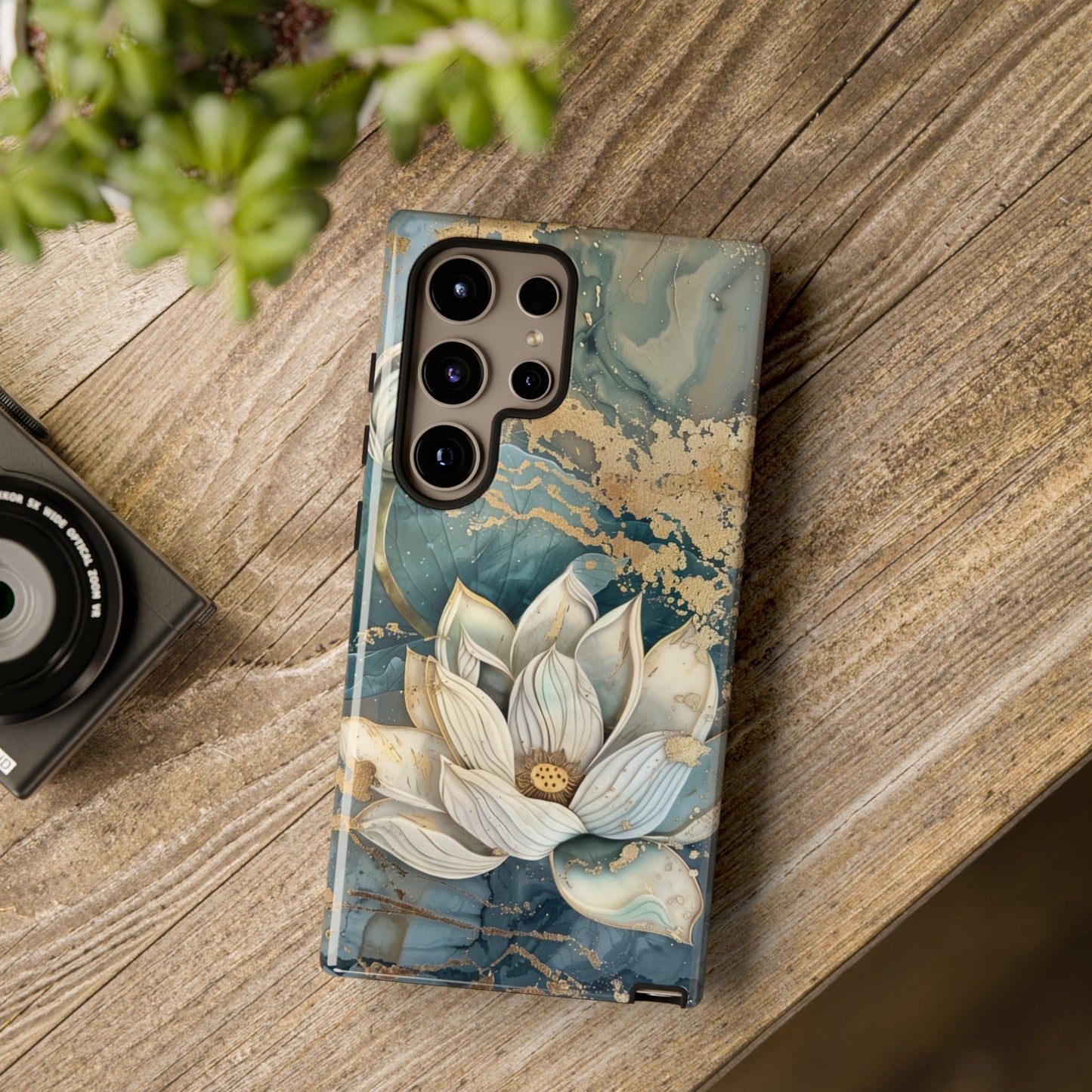 Zen Lotus Gold Floral Phone Case