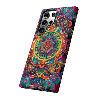 Cosmic Stained Glass Mandala Phone Case