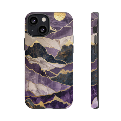 Abstract Purple Gold Mountain Phone Case