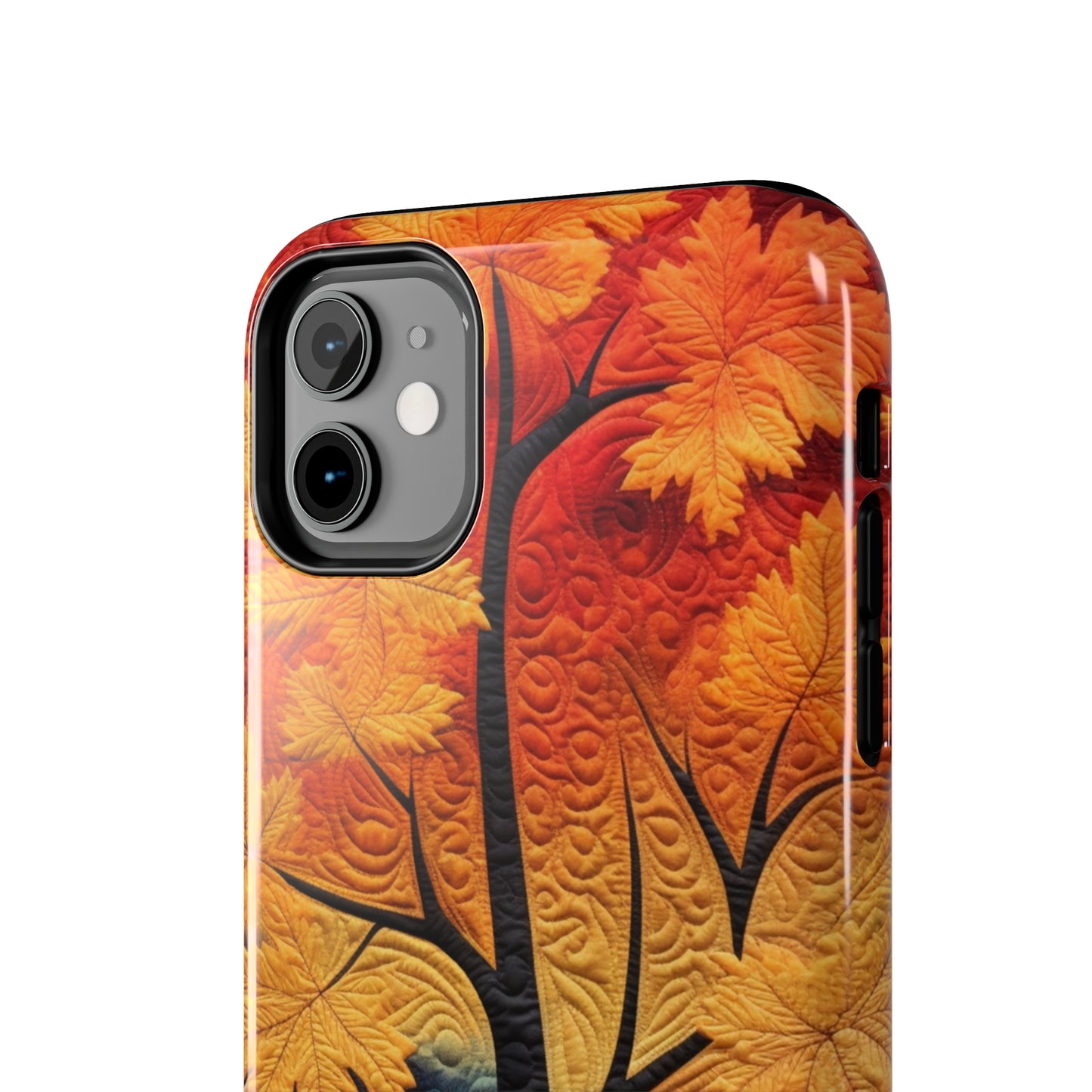 Autumn Forest Embroidered iPhone Case