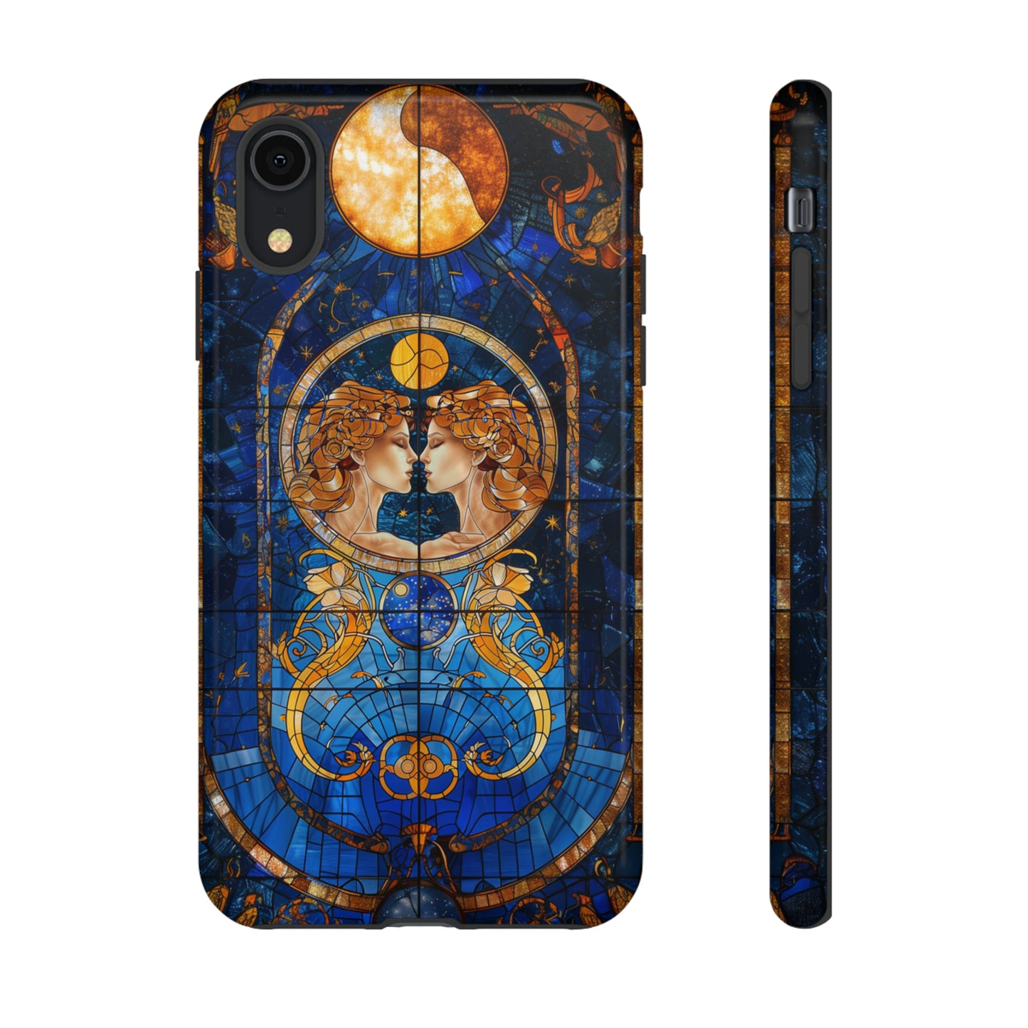 Gemini Astrology Stained Glass Phone Case