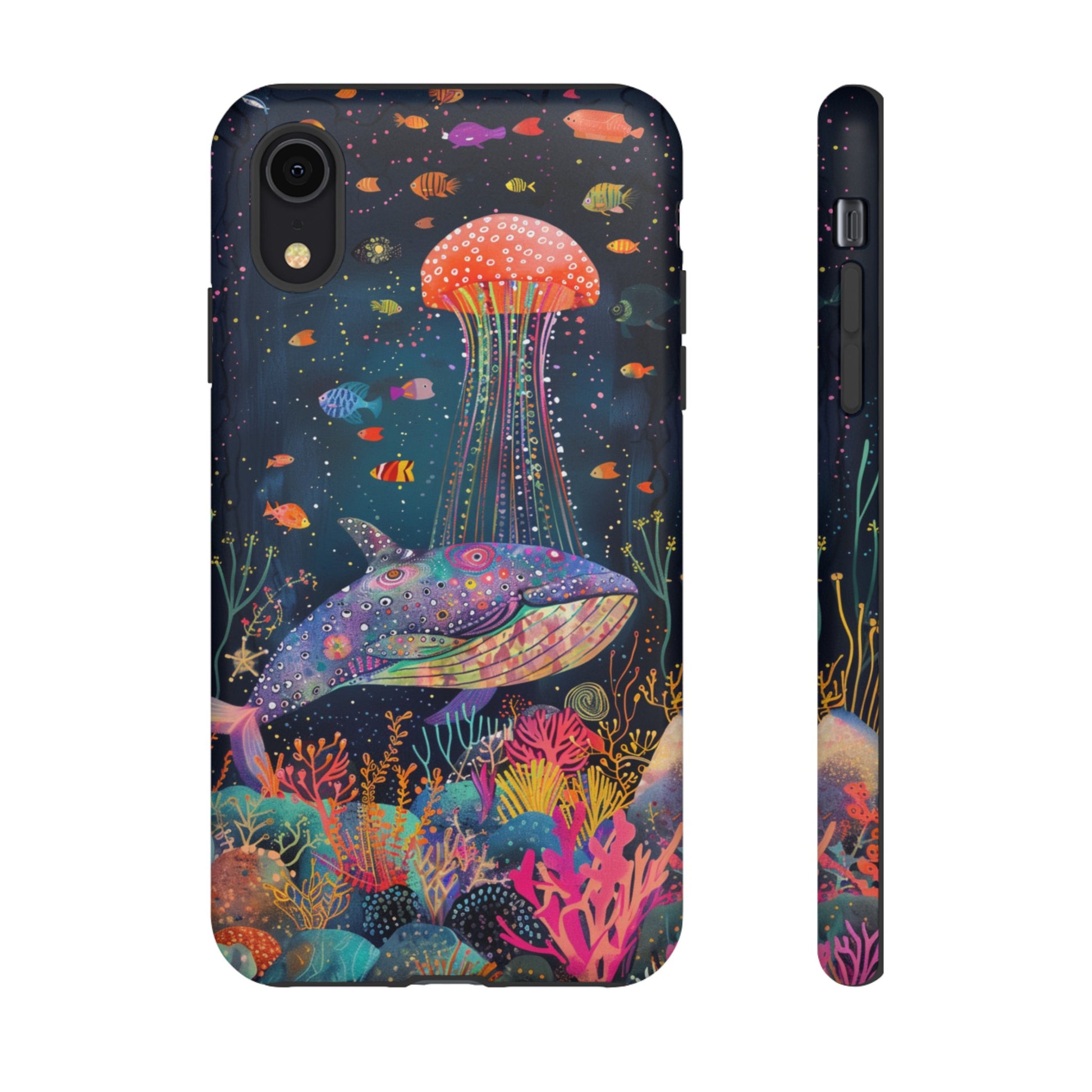 Colorful ocean creatures cover for iPhone 12