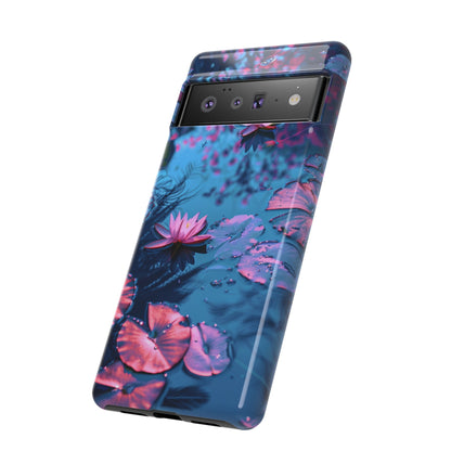 Magenta and Blue Color Zen Lily Pad Phone Case