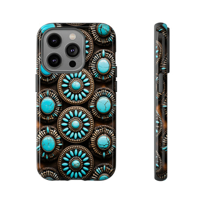 Vintage Navajo Native American Turquoise Concho Phone Case