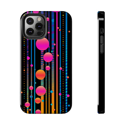 Experience a Blast from the Past: Retro Psychedelic Bubbles Tough Case for Apple iPhone Models