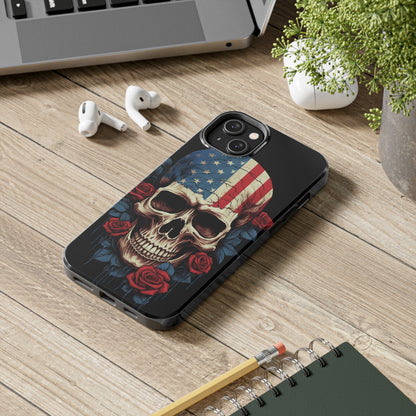 American Pride with an Edgy Spin: Skull USA Flag iPhone Case – Modern Protection Meets Patriotic Design