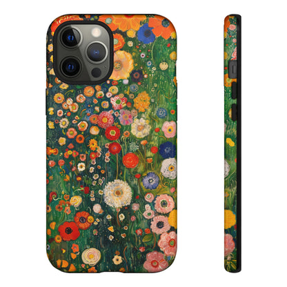 Gustav Klimt Style Flower Garden Painting Phone Case