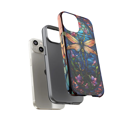 Art Nouveau Stained Glass Dragonfly Phone Case