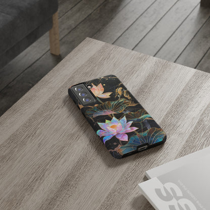 Zen Stained Glass Lotus Floral Design Phone Case