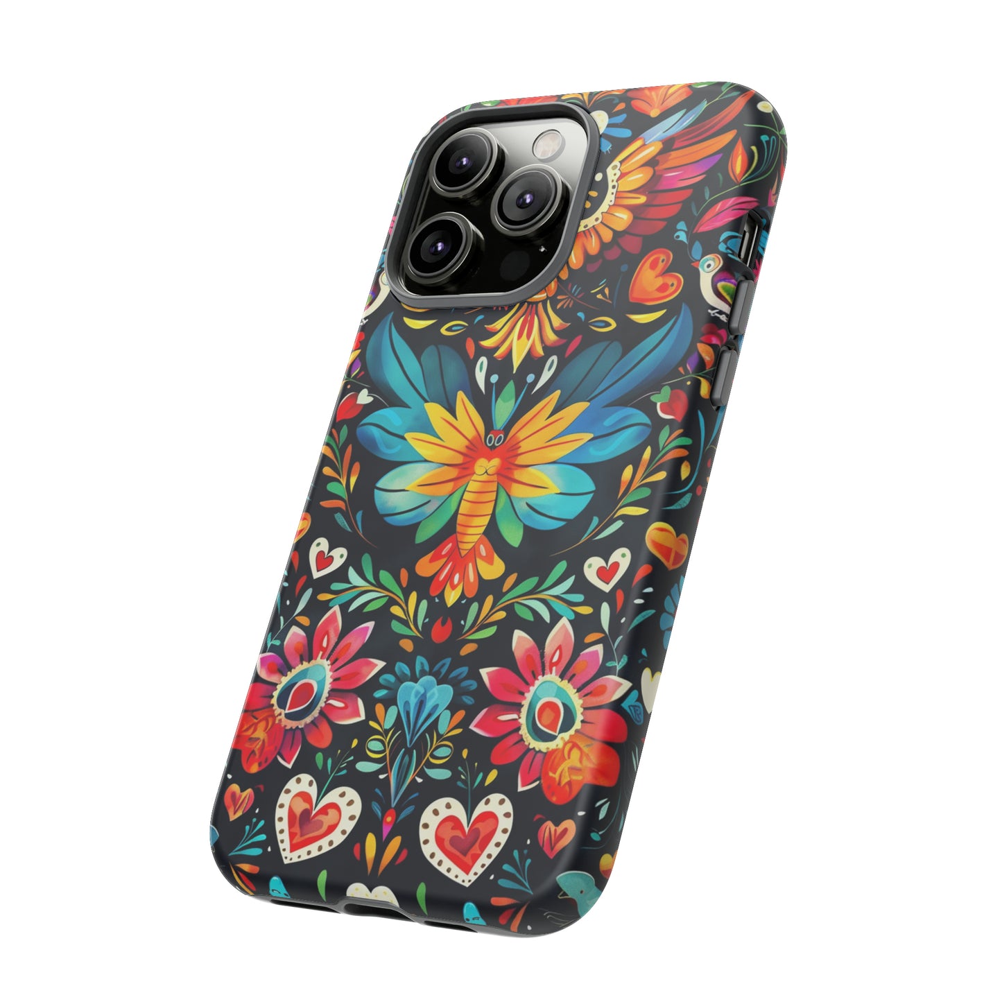 Floral Explosion Magic Hearts Phone Case