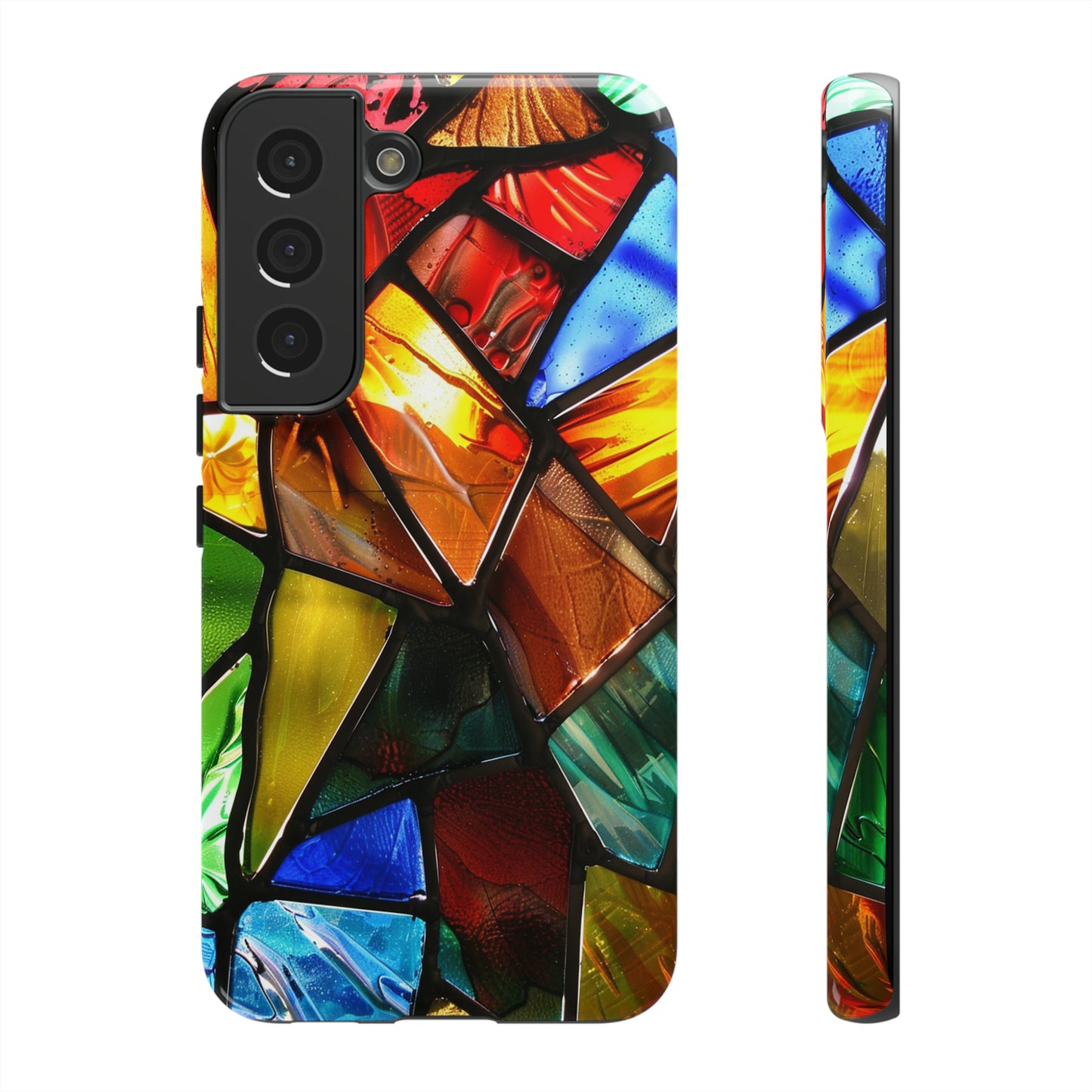 Color Explosion Abstract Stained Glass Phone Case