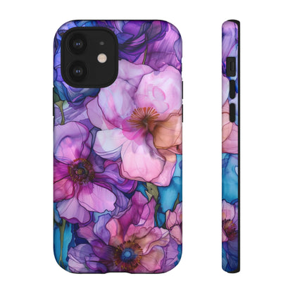 Purple Flower Stained Glass Phone Case