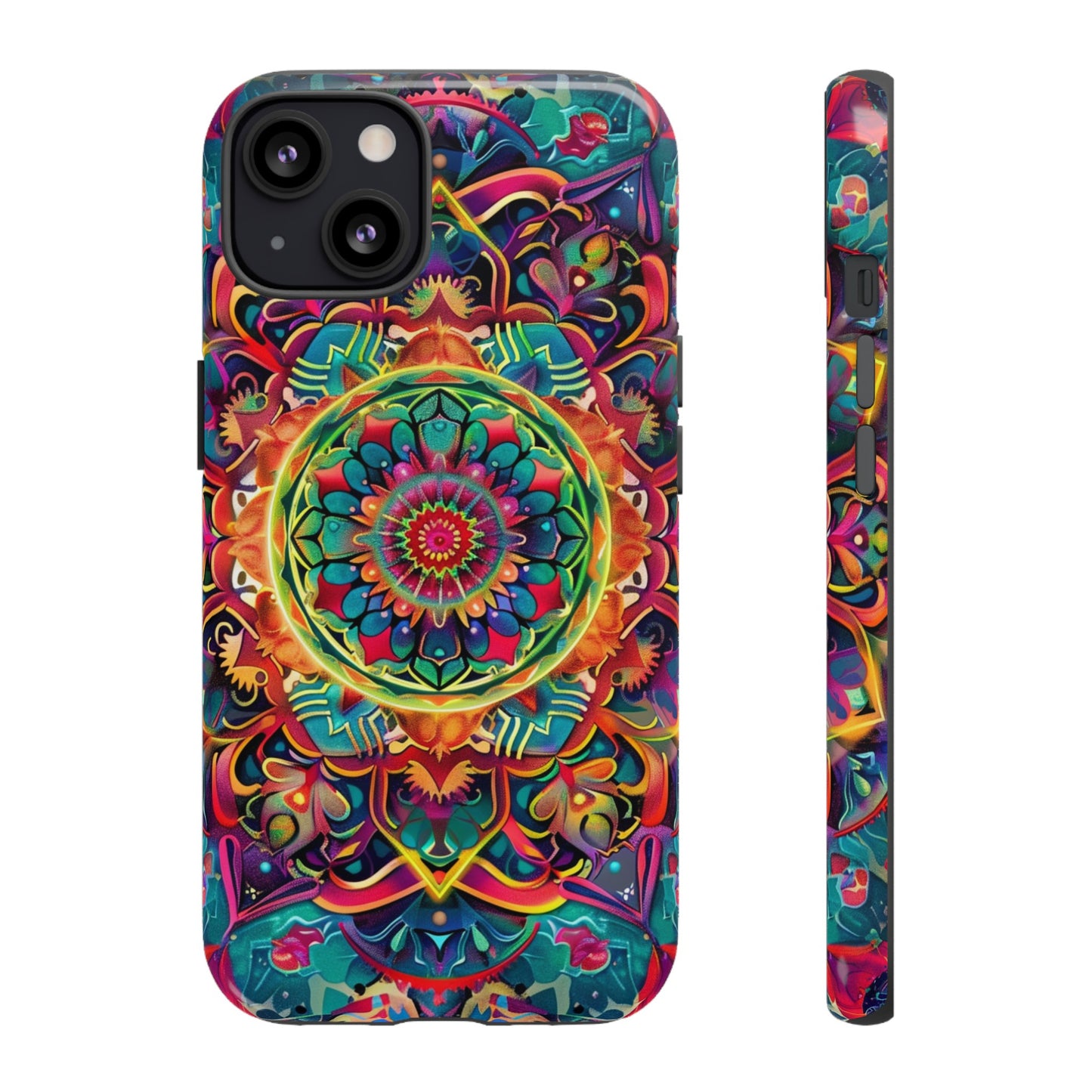 Cosmic Stained Glass Mandala Phone Case