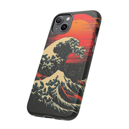 Great Wave off Kanagawa Retro Sunset