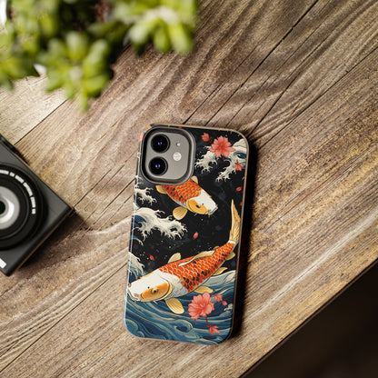 Graceful Flow: Koi Fish Inspired | Japanese Art Masterpiece iPhone Case