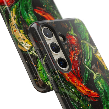 Green and Red Chili Peppers Phone Case