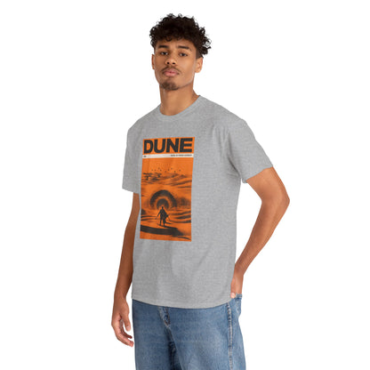 Retro Dune Sandworm Desert Sci Fi Book Cover Style T Shirt Epic Space Tee