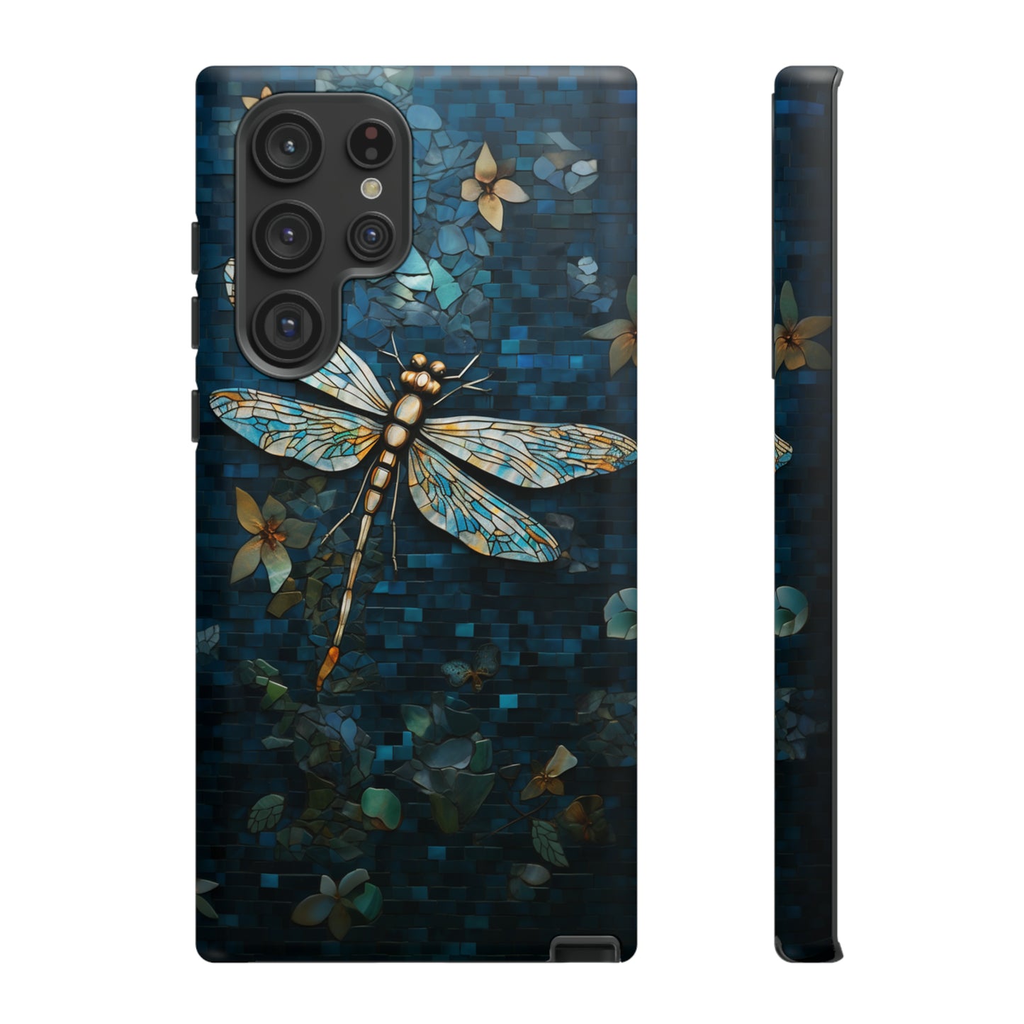 Vintage Mosaic Style Dragonfly