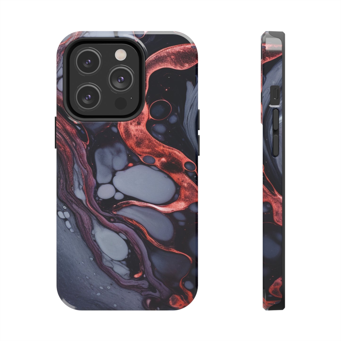 Marbled Dark Lava Flow Phone Case