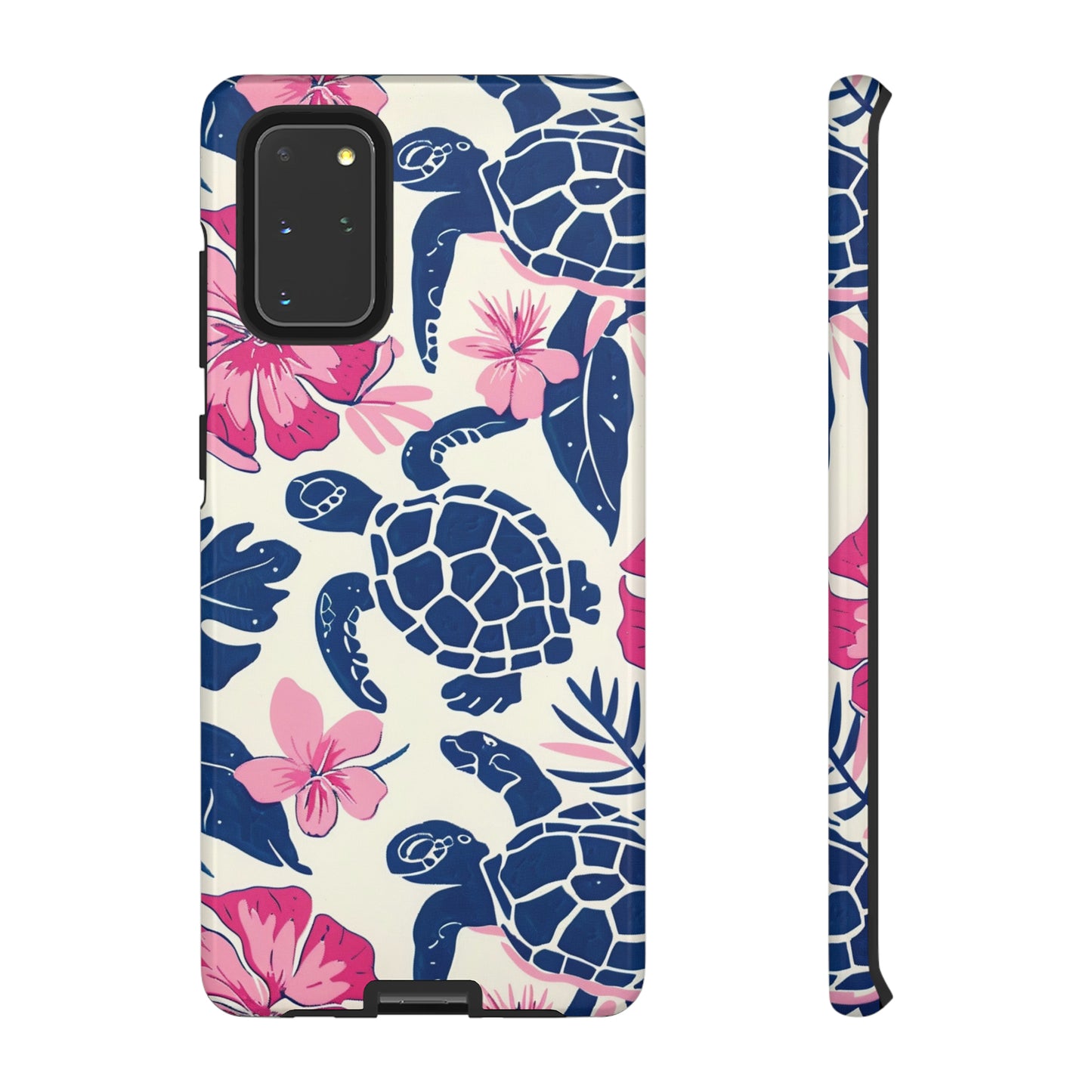 Undersea Floral Blue Sea Turtle Phone Case