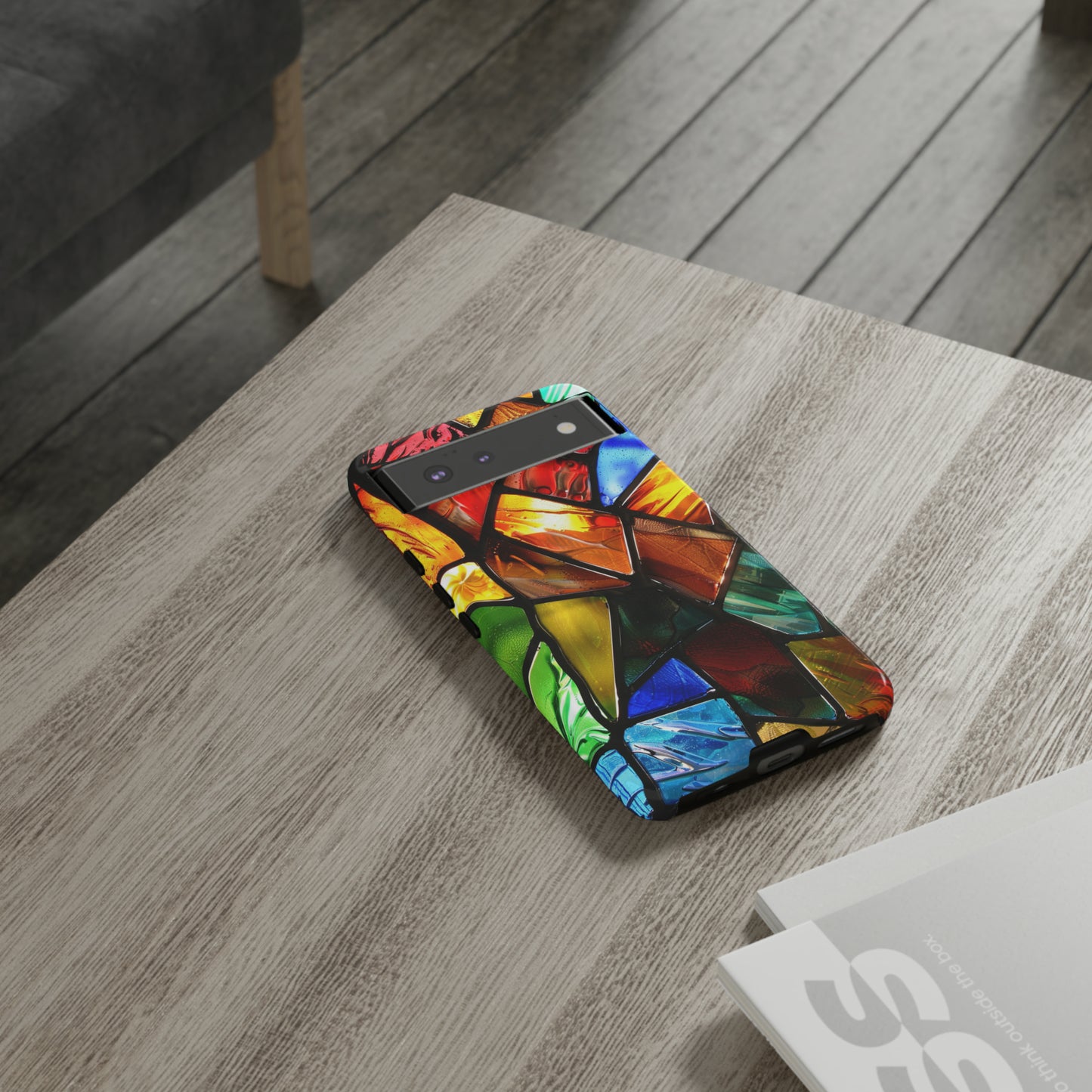 Color Explosion Abstract Stained Glass Phone Case