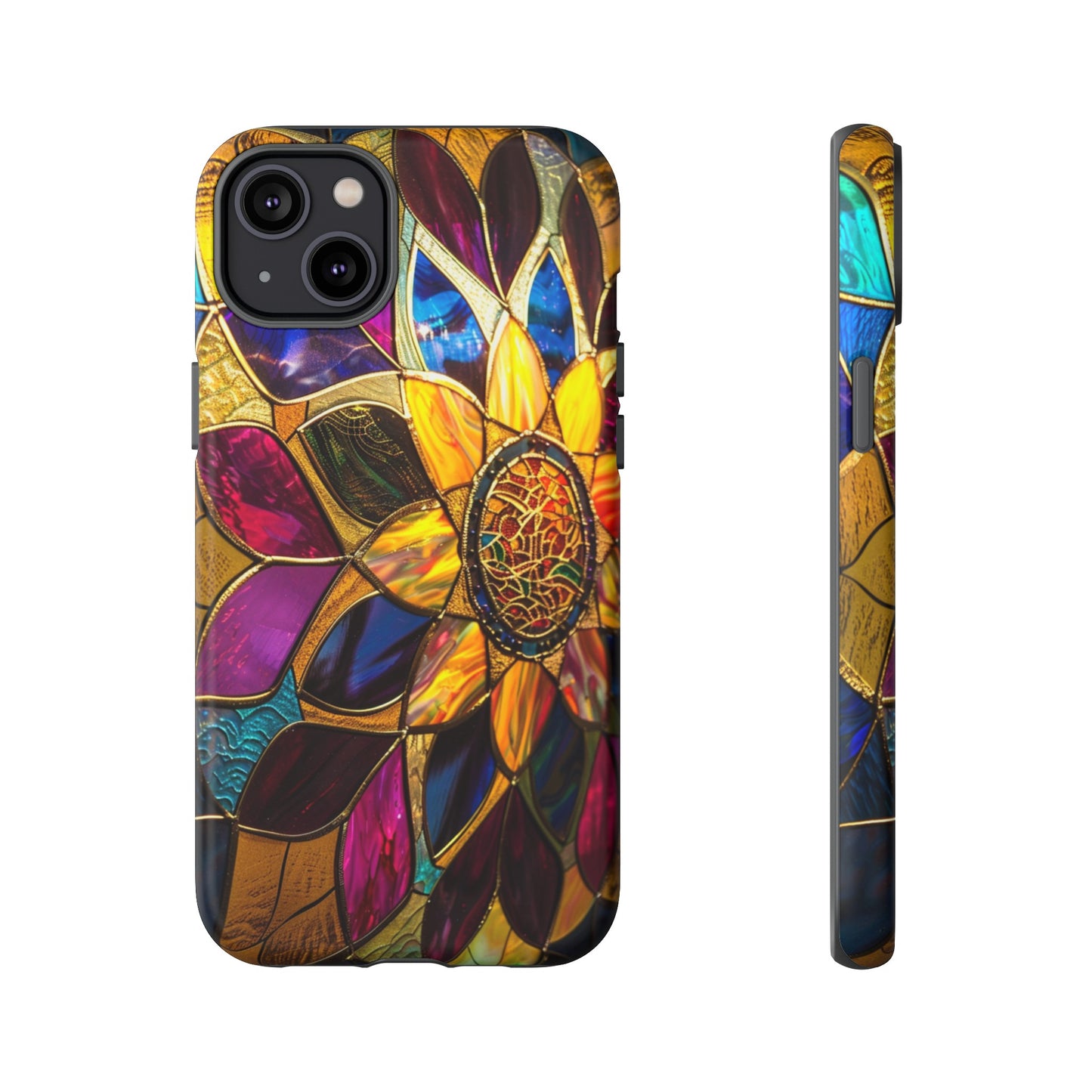 Cosmic Stained Glass Mandala Phone Case