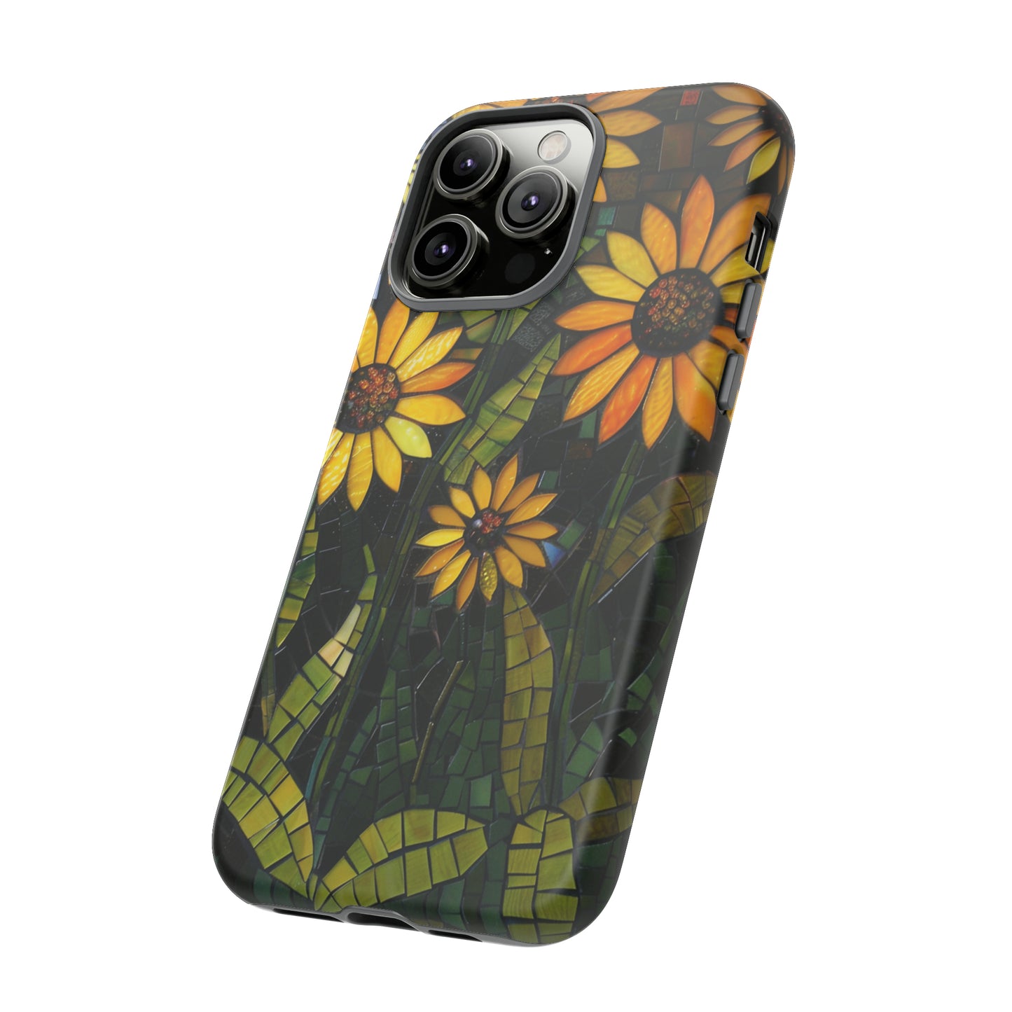 Yellow and Gold Daisy Mosaic Stained Glass Phone Case