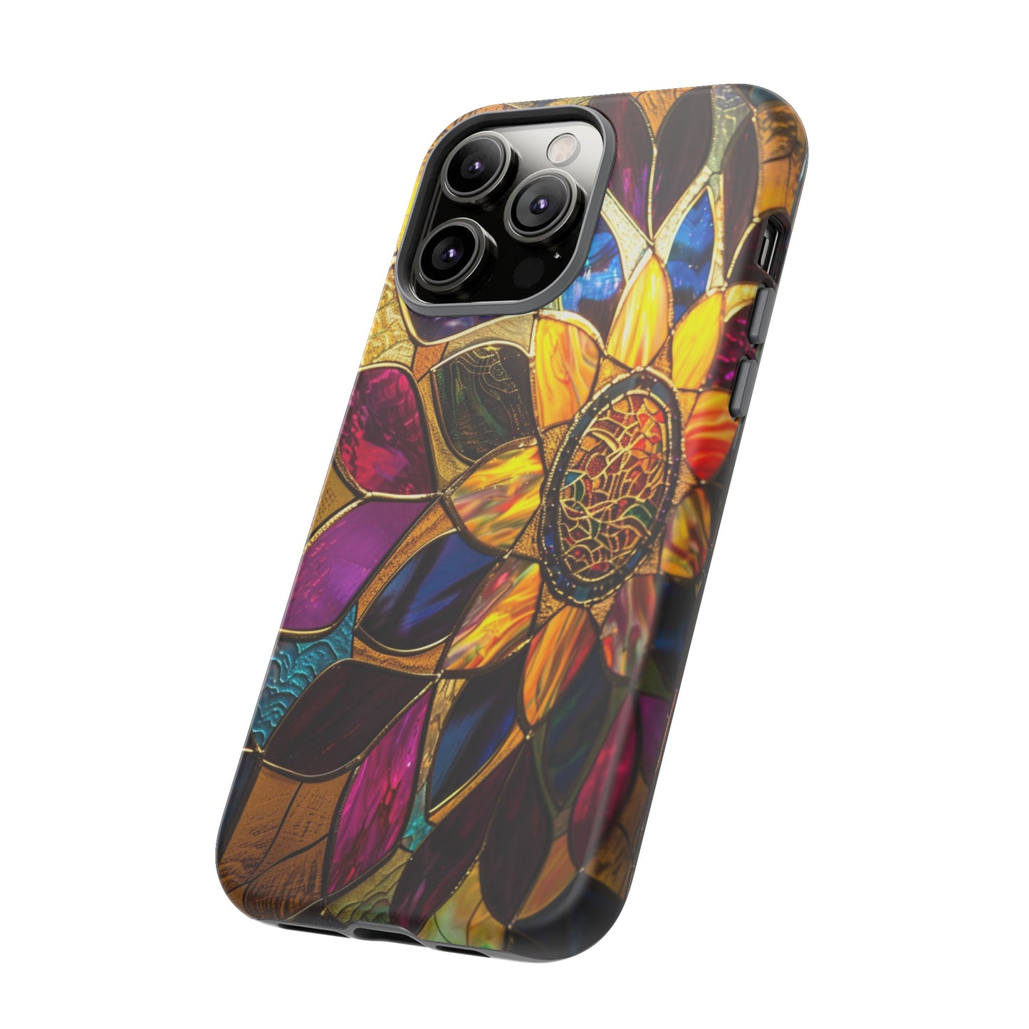 Cosmic Stained Glass Mandala Phone Case