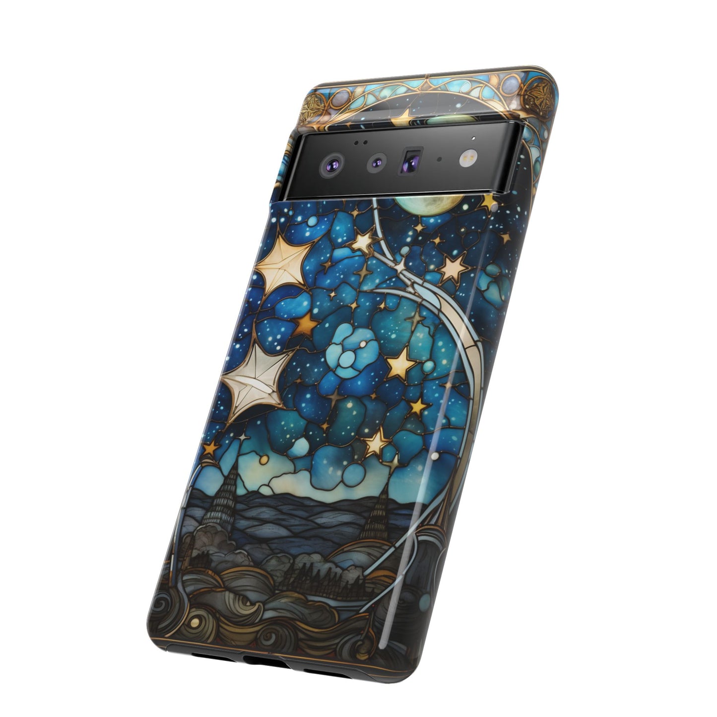 Boho Starry Night Stained Glass Artistry Phone Cover