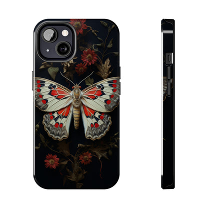 Deadhead Moth Gothic Floral Aesthetic Dark Academia iPhone Case | Embrace Mysterious Elegance