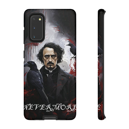 Nevermore Edgar Allen Poe, gothic Raven, Retro Samsung Galaxy Phone iPhone 15, 14 Plus 13 12 7 8 Se Horror Dark Academia Style goth Vibe