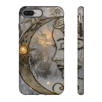 Moon Stars Stained Glass Starry Night Phone Case