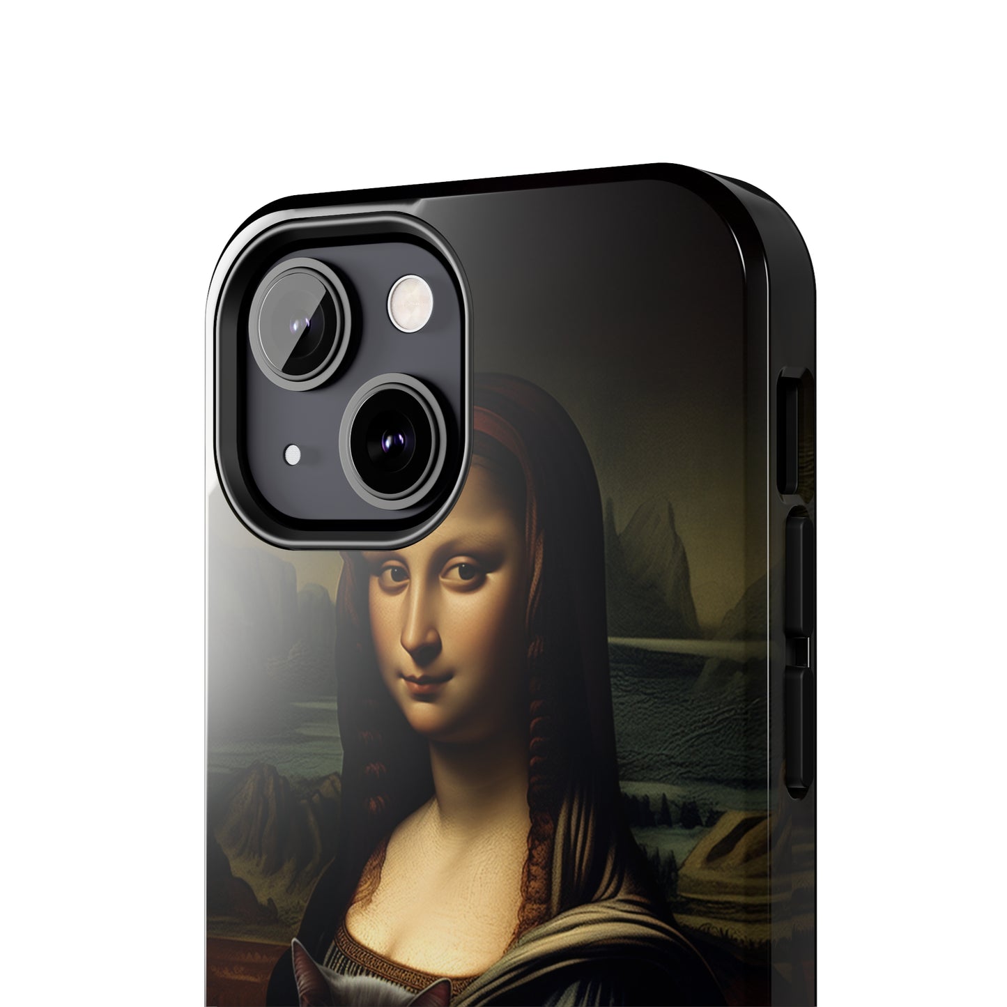 Mona Lisa with Cat iPhone Case | Art Phone Cases