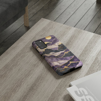 Abstract Purple Gold Mountain Phone Case