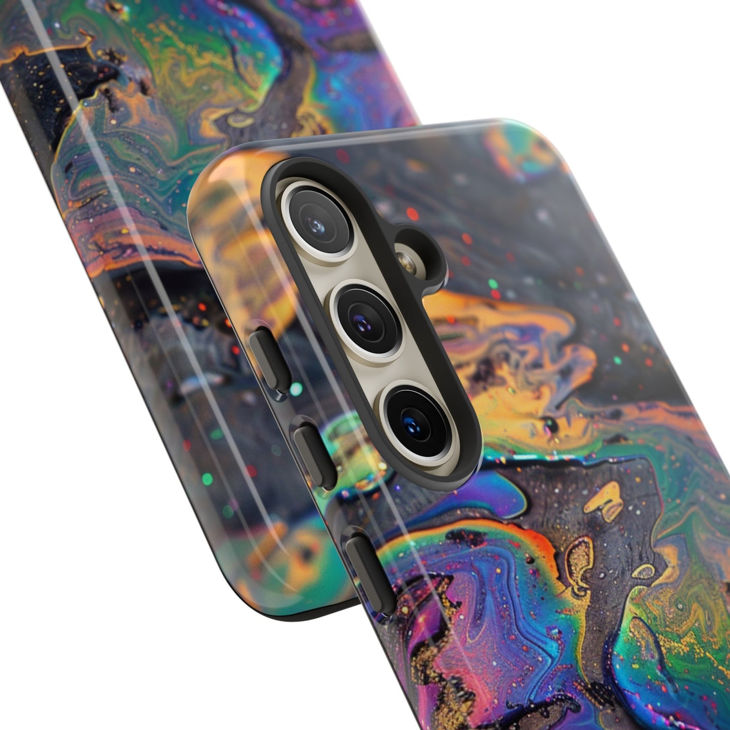 Holographic marbled print phone cover for Samsung Galaxy S24