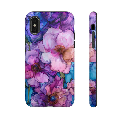 Purple Flower Stained Glass Phone Case