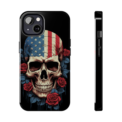 American Pride with an Edgy Spin: Skull USA Flag iPhone Case – Modern Protection Meets Patriotic Design