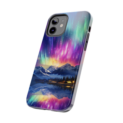 Celestial Dance: Aurora Borealis Sky Rainbow | Magical iPhone Case for Astral Admirers