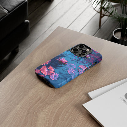 Magenta and Blue Color Zen Lily Pad Phone Case