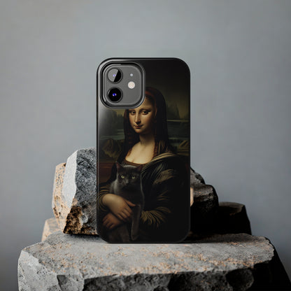 Mona Lisa with Cat iPhone Case | Art Phone Cases