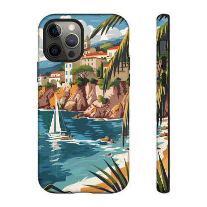 Midcentury French Riviera Sailboat Painting Phone Case