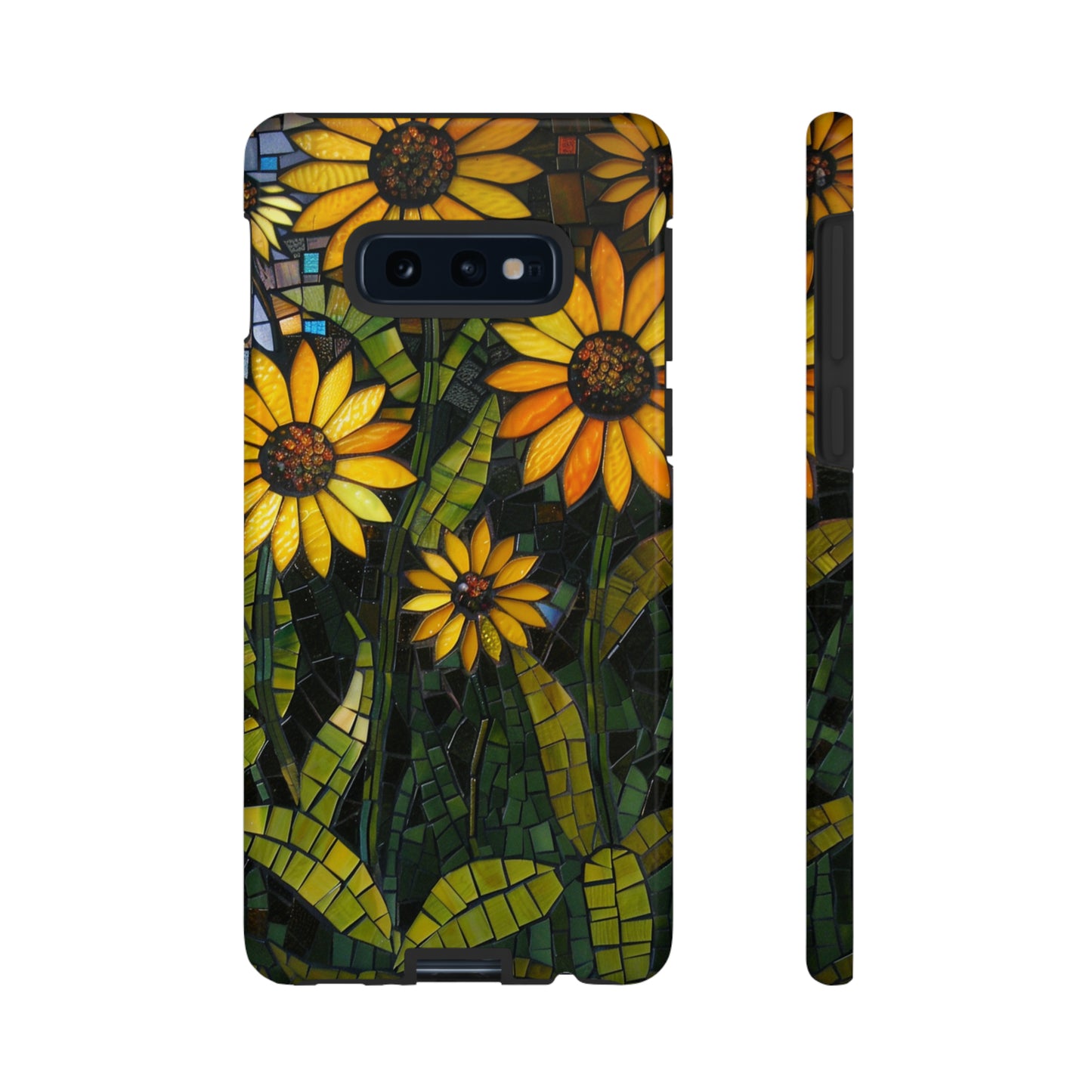 Yellow and Gold Daisy Mosaic Stained Glass Phone Case