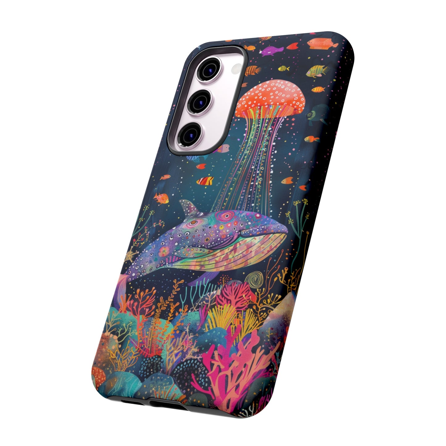 Whale Shark, Turtle, Jellyfish Phone Case