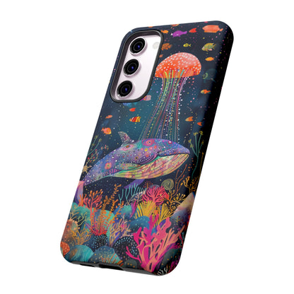 Whale Shark, Turtle, Jellyfish Phone Case