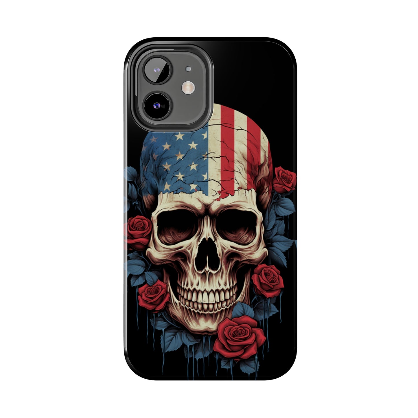 American Pride with an Edgy Spin: Skull USA Flag iPhone Case – Modern Protection Meets Patriotic Design